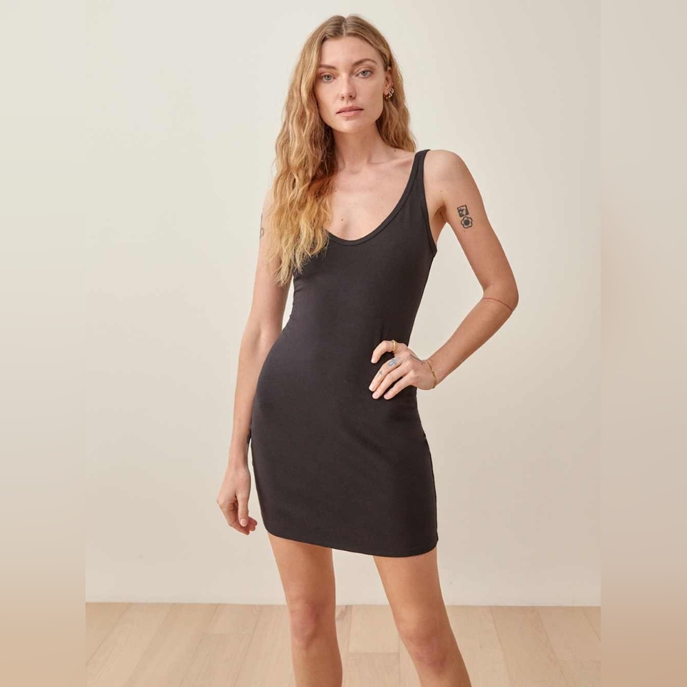 Reformation Black Talen Knit Mini Dress - Size S
